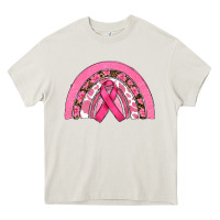 Cream breast cancer rainbow Heavy Core Tee - RanaPortraitStore