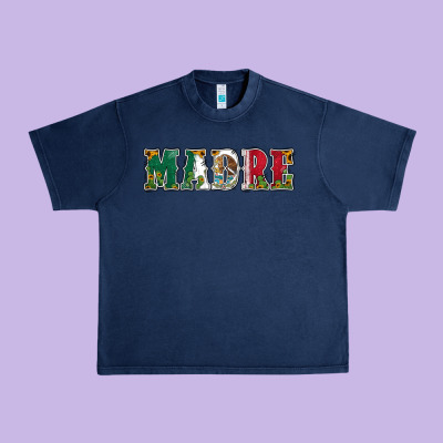Mexican Flag Madre Urban Heavy Tee Designed By Jasminsmagicworld