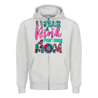 Dove Grey I Wear Pink For My Mom Zipper Hoodie - BundleAndBundleShop