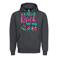 Smoke I Wear Pink For My Mom Zipper Hoodie - BundleAndBundleShop