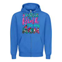 True Royal I Wear Pink For My Mom Zipper Hoodie - BundleAndBundleShop