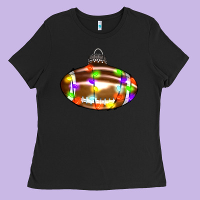 Christmas Football Ladies Tee Designed By Ranaportraitstore