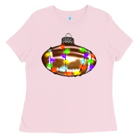 Bubblegum Pink Christmas football Ladies Tee - RanaPortraitStore
