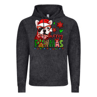 Vintage Black merry pawmas christmas french bulldog Vintage Hoodie - Jasminsmagicworld