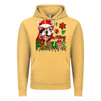 Vintage Mustard merry pawmas christmas french bulldog Vintage Hoodie - Jasminsmagicworld