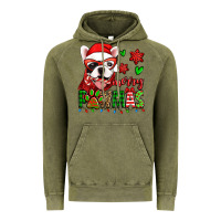 Vintage Olive merry pawmas christmas french bulldog Vintage Hoodie - Jasminsmagicworld