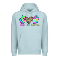 Blue Mist peace love loaded tea Premium Hoodie - JahusDesignShop