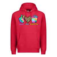 Cardinal peace love loaded tea Premium Hoodie - JahusDesignShop