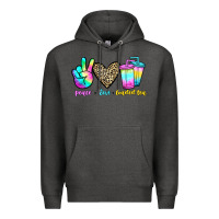 Charcoal Heather peace love loaded tea Premium Hoodie - JahusDesignShop