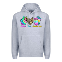 Heather Grey peace love loaded tea Premium Hoodie - JahusDesignShop
