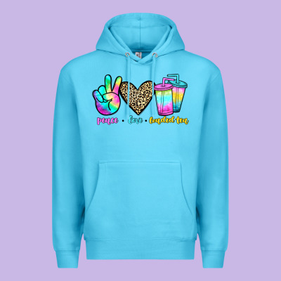 Peace Love Loaded Tea Premium Hoodie Designed By Jahusdesignshop