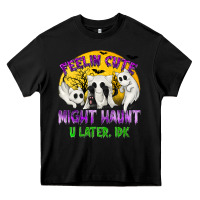 Black Feeling Cute Might Haunt U Later Heavy Core Tee - texasbilliewilder