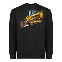 Black Compact Track Loader Heavyweight Sweatshirt - LillyAllenDesigns