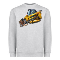 Heather Grey Compact Track Loader Heavyweight Sweatshirt - LillyAllenDesigns