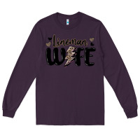 Plum lineman wife Long Sleeve Tee - MaliasSmallBusiness