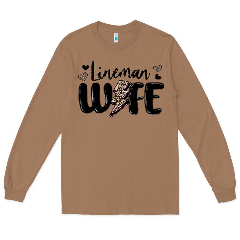 Lineman Wife Long Sleeve Tee by MaliasSmallBusiness | Teevron
