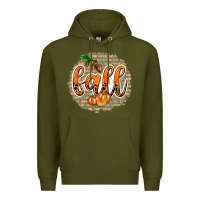 Army Green Fall with Background Premium Hoodie - texasbilliewilder