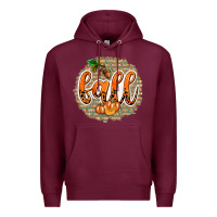 Burgundy Fall with Background Premium Hoodie - texasbilliewilder