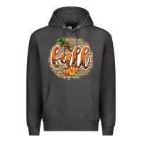 Charcoal Heather Fall with Background Premium Hoodie - texasbilliewilder