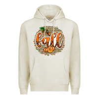 Oatmeal Heather Fall with Background Premium Hoodie - texasbilliewilder