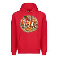 Red Fall with Background Premium Hoodie - texasbilliewilder