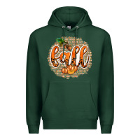 Sports Green Fall with Background Premium Hoodie - texasbilliewilder
