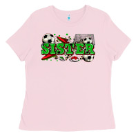 Bubblegum Pink sister soccer Ladies Tee - Zillion Design Studio