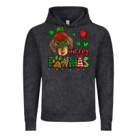 Vintage Black merry pawmas christmas dachshund Vintage Hoodie - Jasminsmagicworld