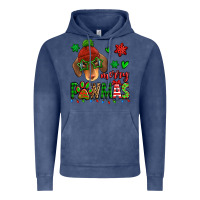 Vintage Denim merry pawmas christmas dachshund Vintage Hoodie - Jasminsmagicworld