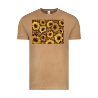 Vintage Camel sunflower leopard background 3200x2400 Vintage Tee - AdoDesignShop