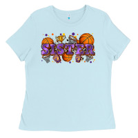 Baby Blue sister basketball Ladies Tee - Zillion Design Studio