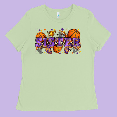 Sister Basketball Ladies Tee Designed By Zillion Design Studio