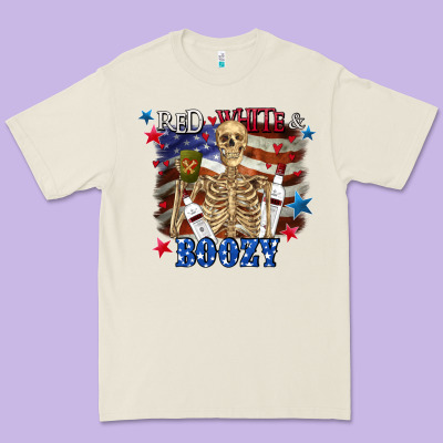 Red White Boozy 4th Of July Premium Tee Designed By Cowgirlartshop