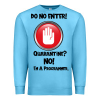Ocean Blue I'm Not In Quarantine I'm A Programmer Premium Sweatshirt - Bettercallsaul