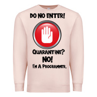 Pale Pink I'm Not In Quarantine I'm A Programmer Premium Sweatshirt - Bettercallsaul