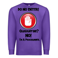 Purple I'm Not In Quarantine I'm A Programmer Premium Sweatshirt - Bettercallsaul