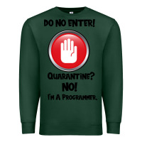 Sports Green I'm Not In Quarantine I'm A Programmer Premium Sweatshirt - Bettercallsaul
