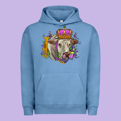 Charolais Mardi Gras Urban Hoodie Designed By Oliviacreatesart