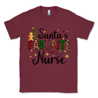 Burgundy santa's favorite nurse Classic Tee - AdoDesignShop