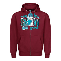 Burgundy up to snow good and cute snowman Zipper Hoodie - BundleAndBundleShop