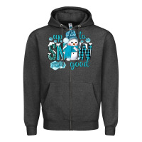 Charcoal Heather up to snow good and cute snowman Zipper Hoodie - BundleAndBundleShop