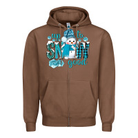 Chestnut up to snow good and cute snowman Zipper Hoodie - BundleAndBundleShop