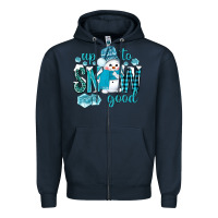 Navy up to snow good and cute snowman Zipper Hoodie - BundleAndBundleShop