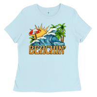 Baby Blue beachin Ladies Tee - texasbilliewilder
