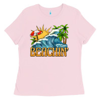 Bubblegum Pink beachin Ladies Tee - texasbilliewilder