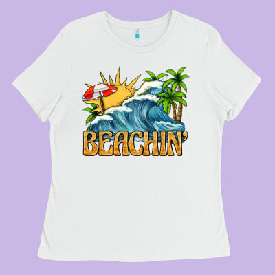 Beachin Ladies Tee Designed By Texasbilliewilder