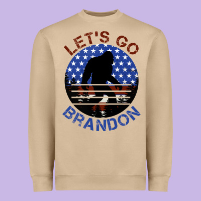 Let's Go Brandon Bigfoot Heavyweight Sweatshirt Designed By Jasminsmagicworld