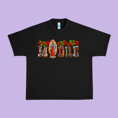 Madre Lady Of Guadelupe Urban Heavy Tee Designed By Barkaloodesign