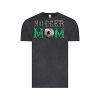 Vintage Black soccer mom with leopard ball and serape leopard Vintage Tee - Artiststas