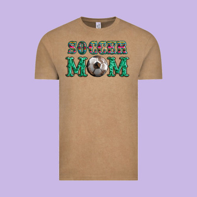 Soccer Mom With Leopard Ball And Serape Leopard Vintage Tee Designed By Artiststas